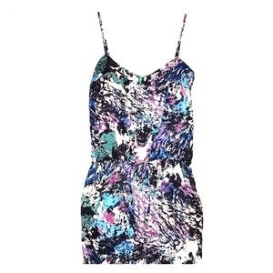 Multicolor Marble/Paint Patterned Romper